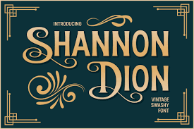 Beispiel einer Shannon Dion Regular-Schriftart